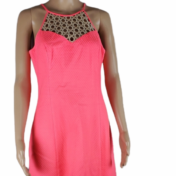 NWT Lilly Pulitzer Pink & Gold Sunray Larine Shift Dress - Picture 2 of 8